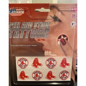 Boston Red Sox MLB‎ Peel and Stick Tattoos Rico Industries Set of 8 New